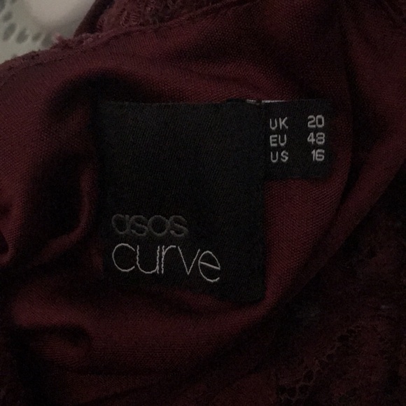 ASOS long sleeve maroon dress - Picture 7 of 8